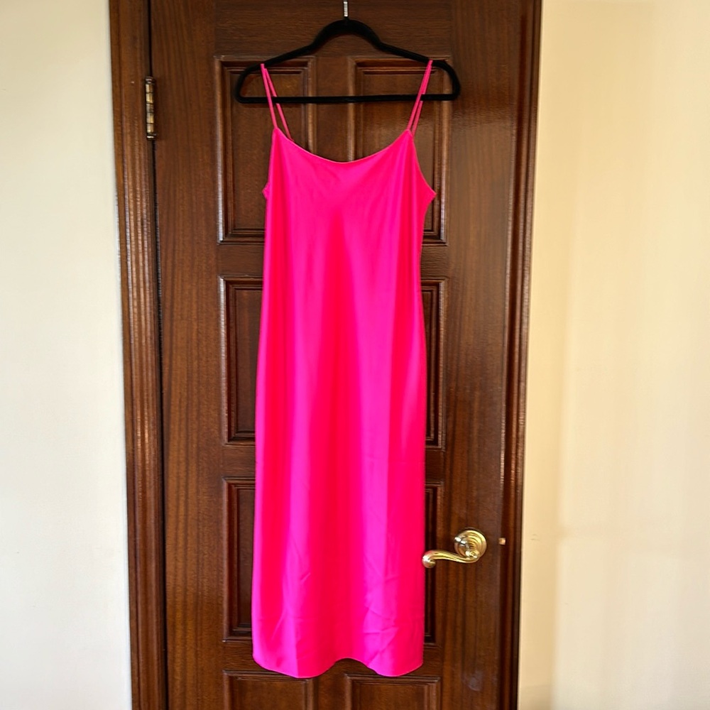 NWT J. Crew pink slip dress. Size 4